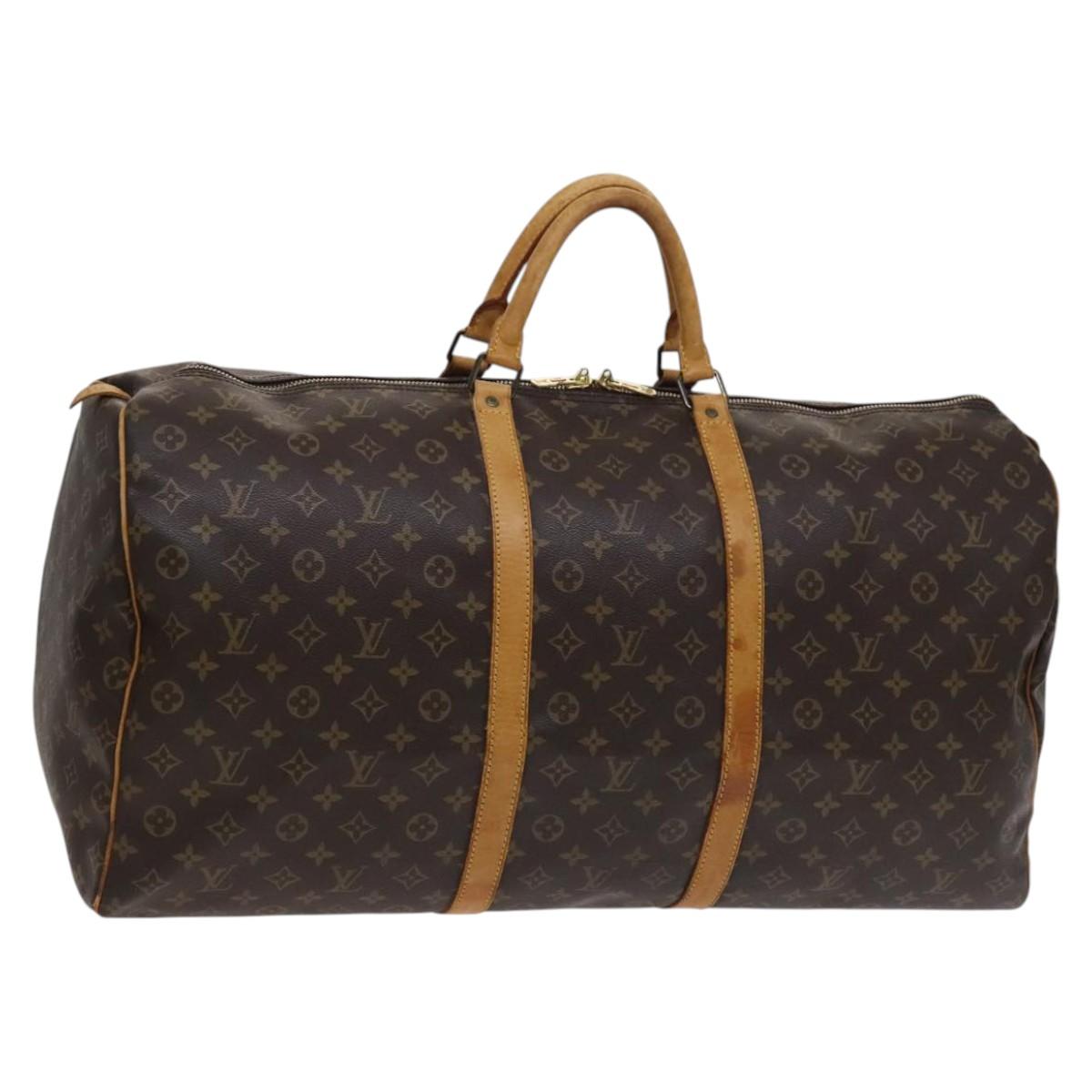 Louis Vuitton Keepall 60 Brown Canvas Travel Bag (Pre-Owned)