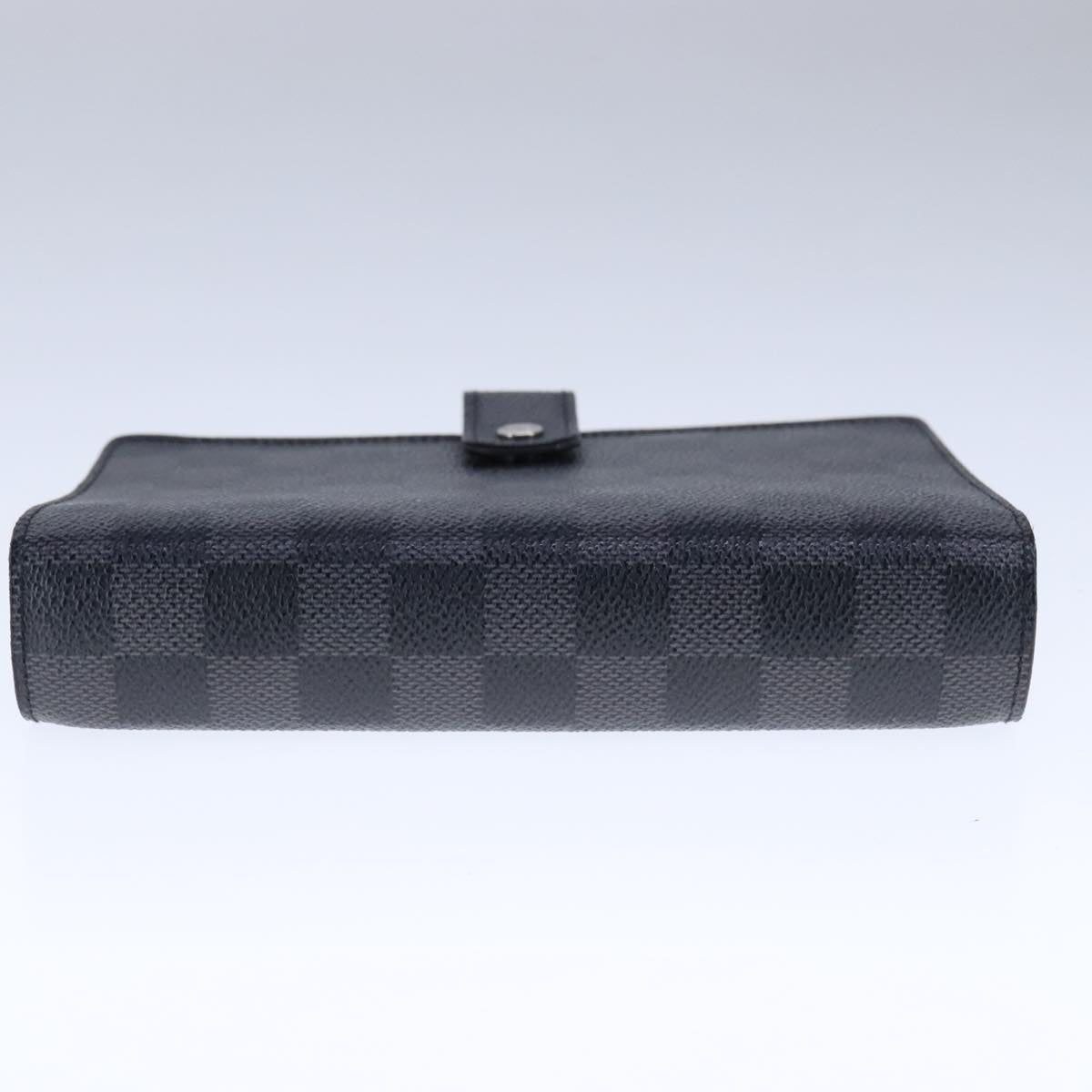 Louis Vuitton Agenda Mm Black Canvas Wallet (Pre-Owned)