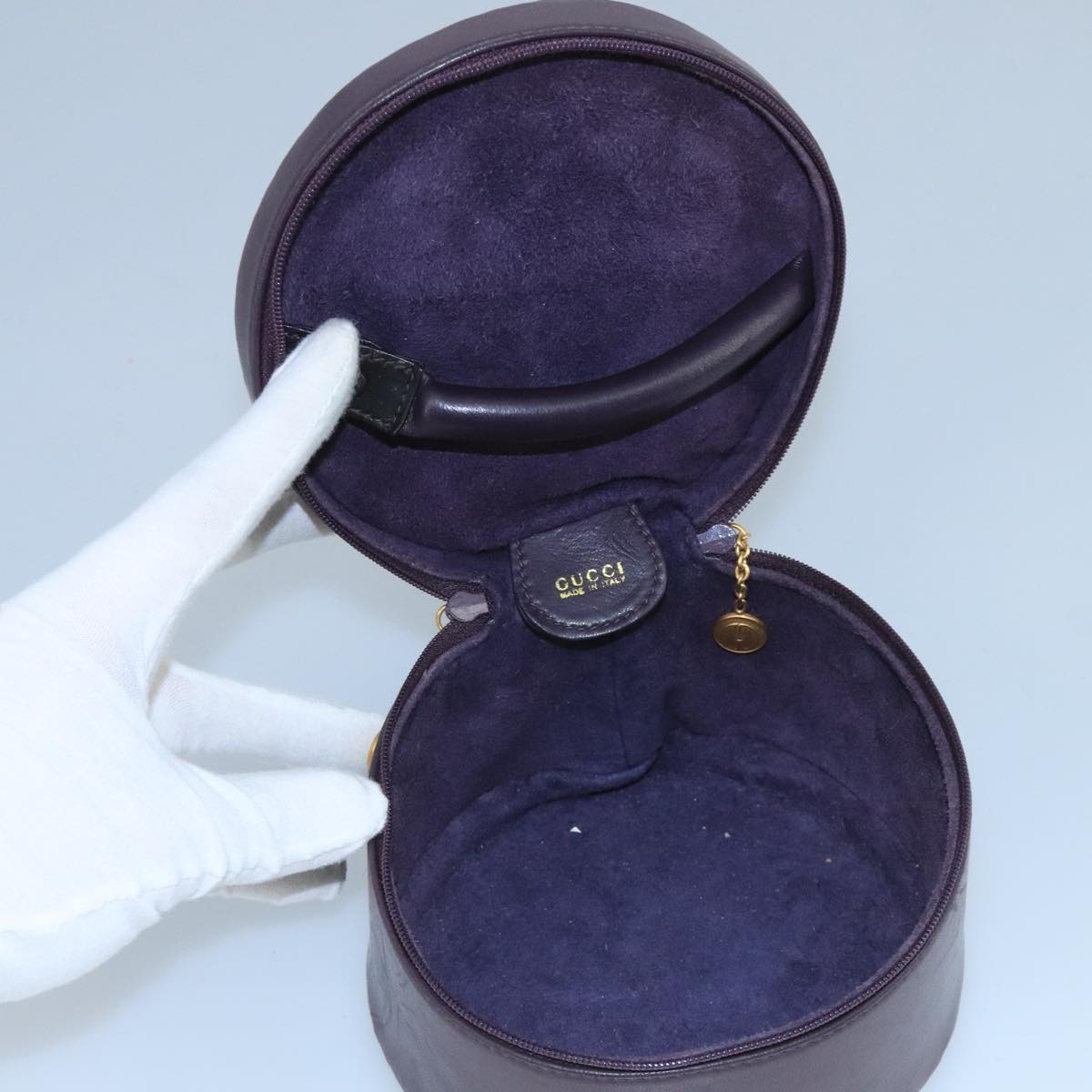 Gucci Vanity Purple Leather Handbag (Pre-Owned)