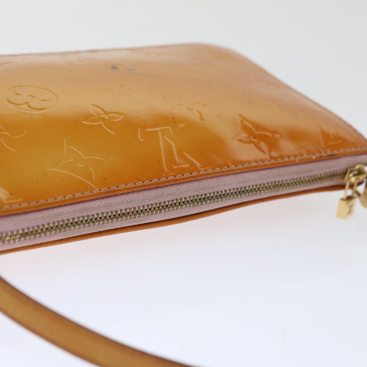 Louis Vuitton Pochette Brown Patent Leather Handbag (Pre-Owned)