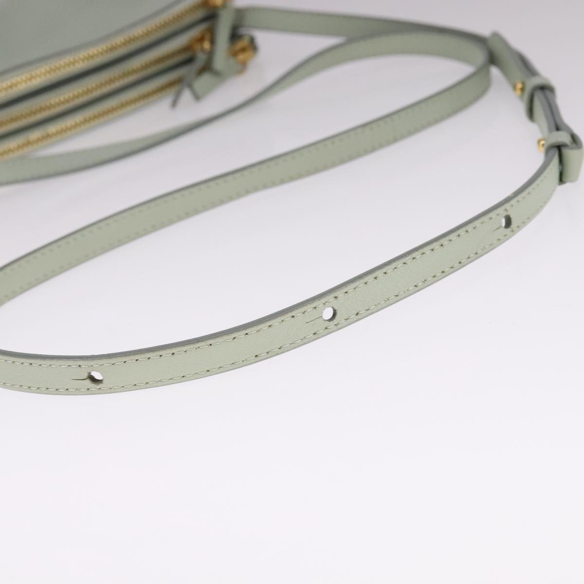 Céline Trio Green Leather Shoulder Bag (Pre-Owned)