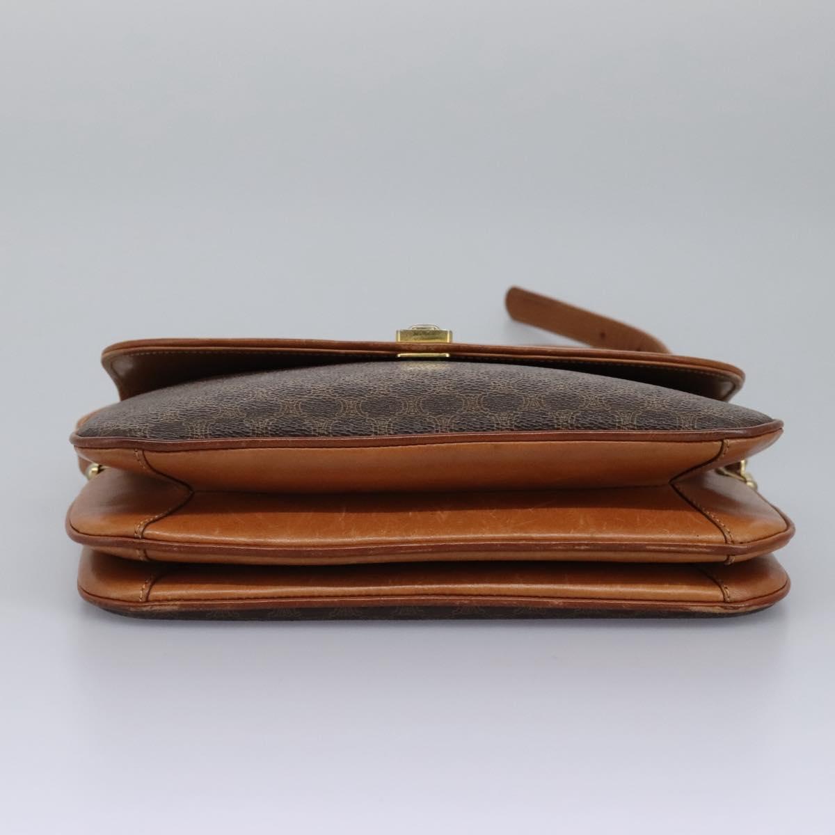 Céline Macadam Brown Canvas Shoulder Bag (Pre-Owned)