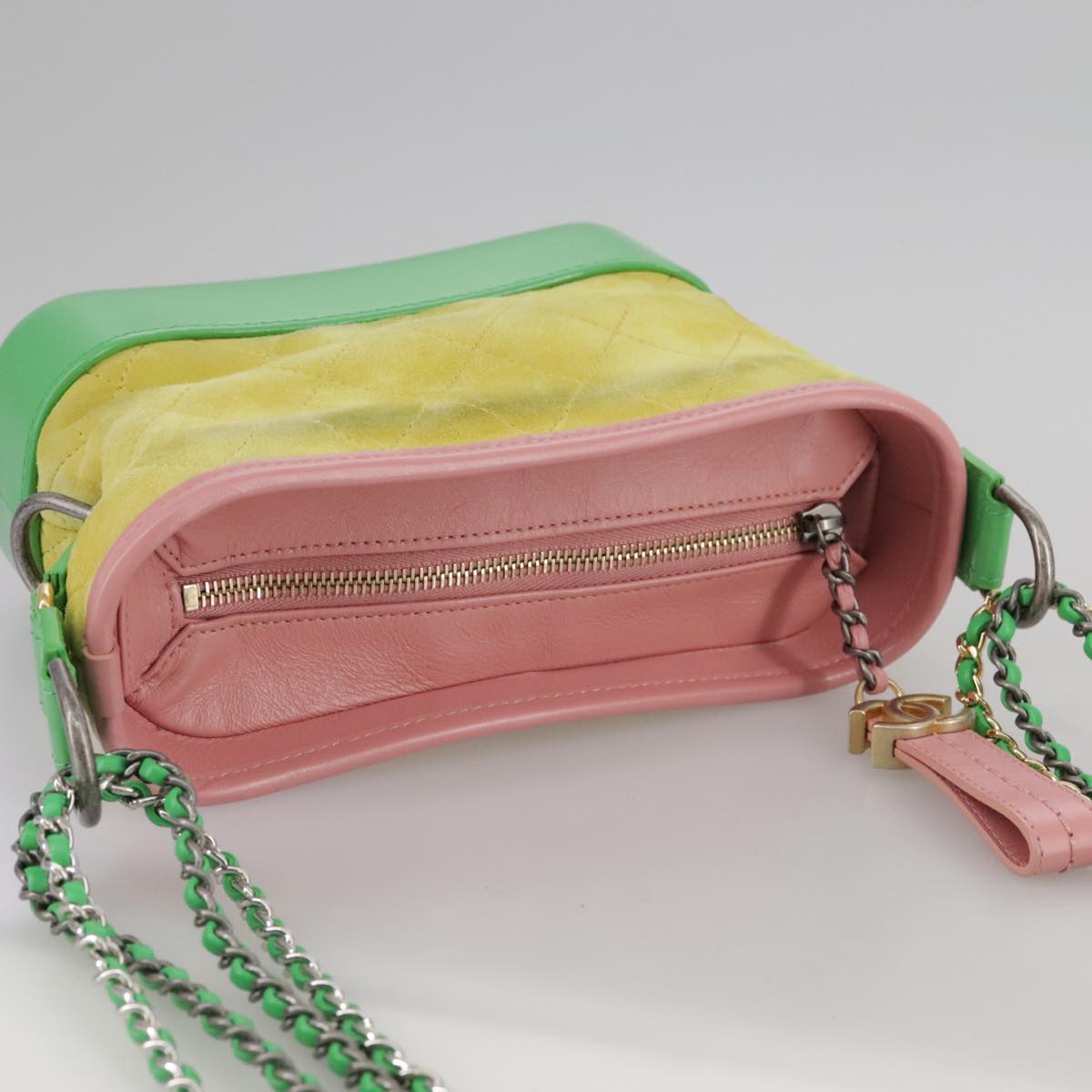 Chanel Gabrielle Yellow Suede Shoulder Bag (Pre-Owned)
