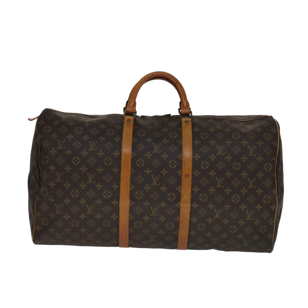 Louis Vuitton Keepall 60 Brown Canvas Travel Bag (Pre-Owned)