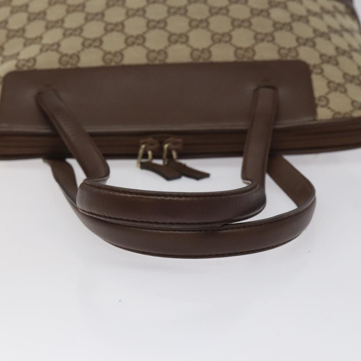 Gucci Gg Canvas Beige Canvas Shoulder Bag (Pre-Owned)
