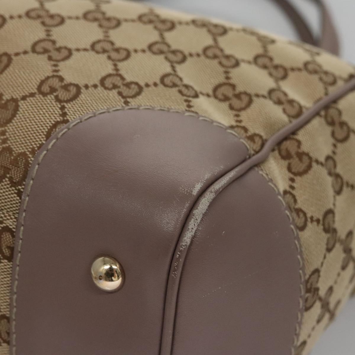 Gucci Gg Canvas Beige Canvas Tote Bag (Pre-Owned)