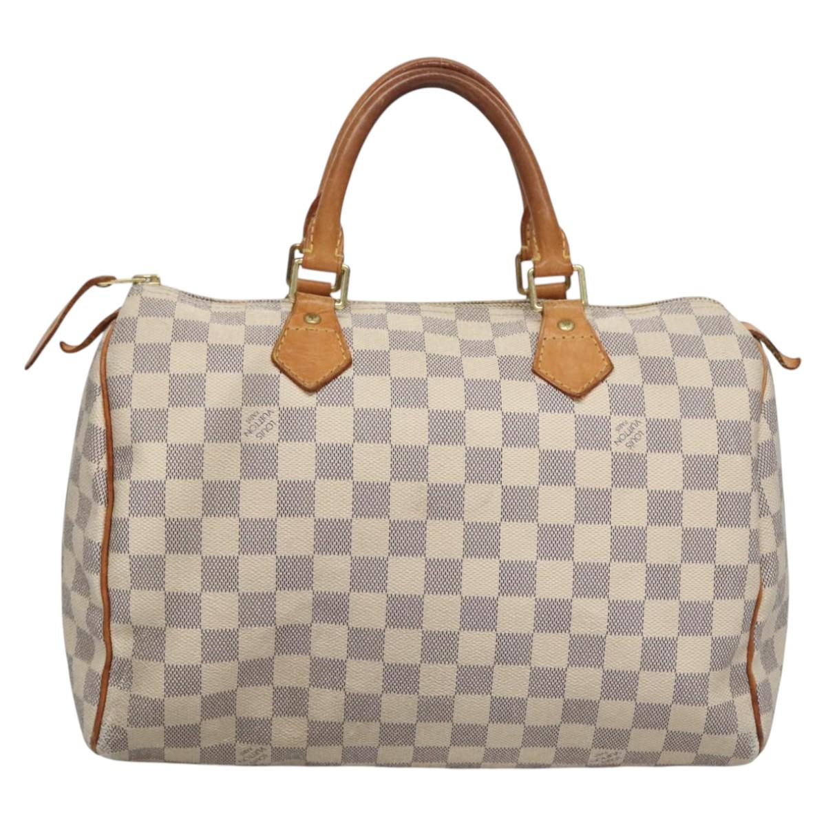 Louis Vuitton Speedy 30 White Canvas Handbag (Pre-Owned)