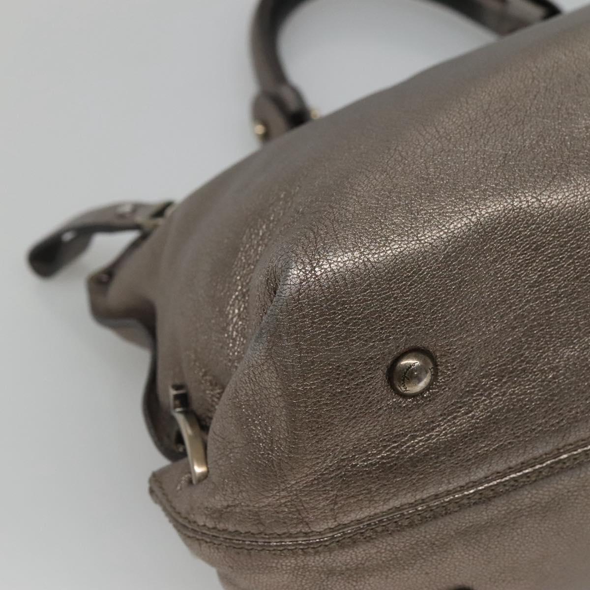 Salvatore Ferragamo Sofia Silver Leather Handbag (Pre-Owned)