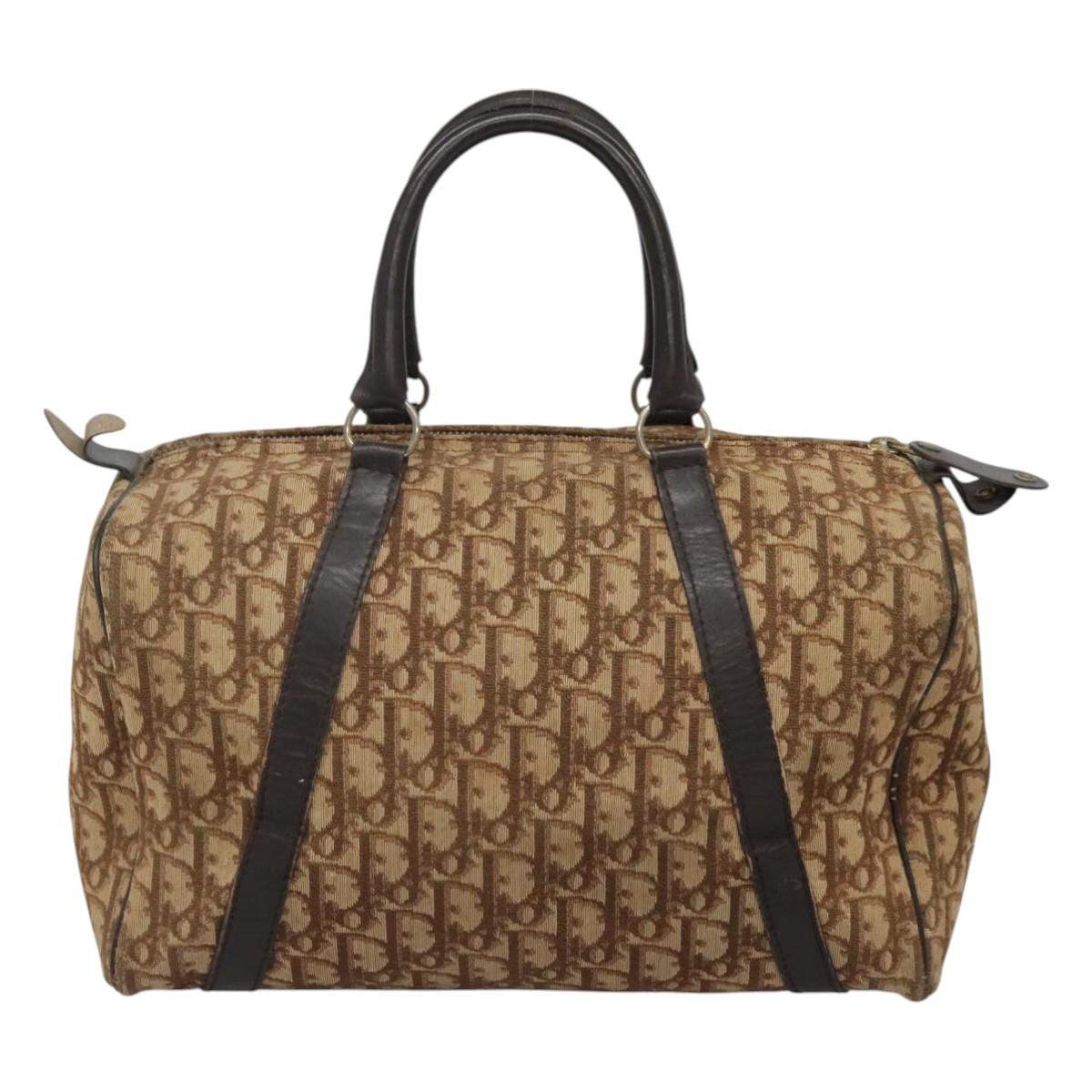 Dior Trotter Brown Canvas Travel Bag (Pre-Owned)
