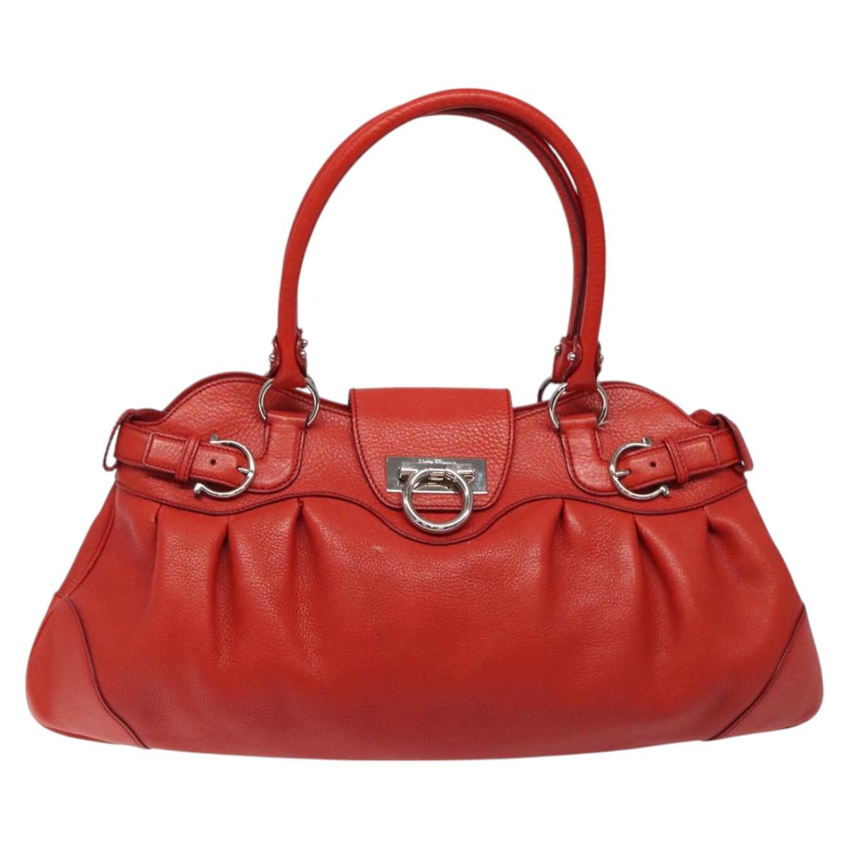 Salvatore Ferragamo Marisa Red Leather Handbag (Pre-Owned)