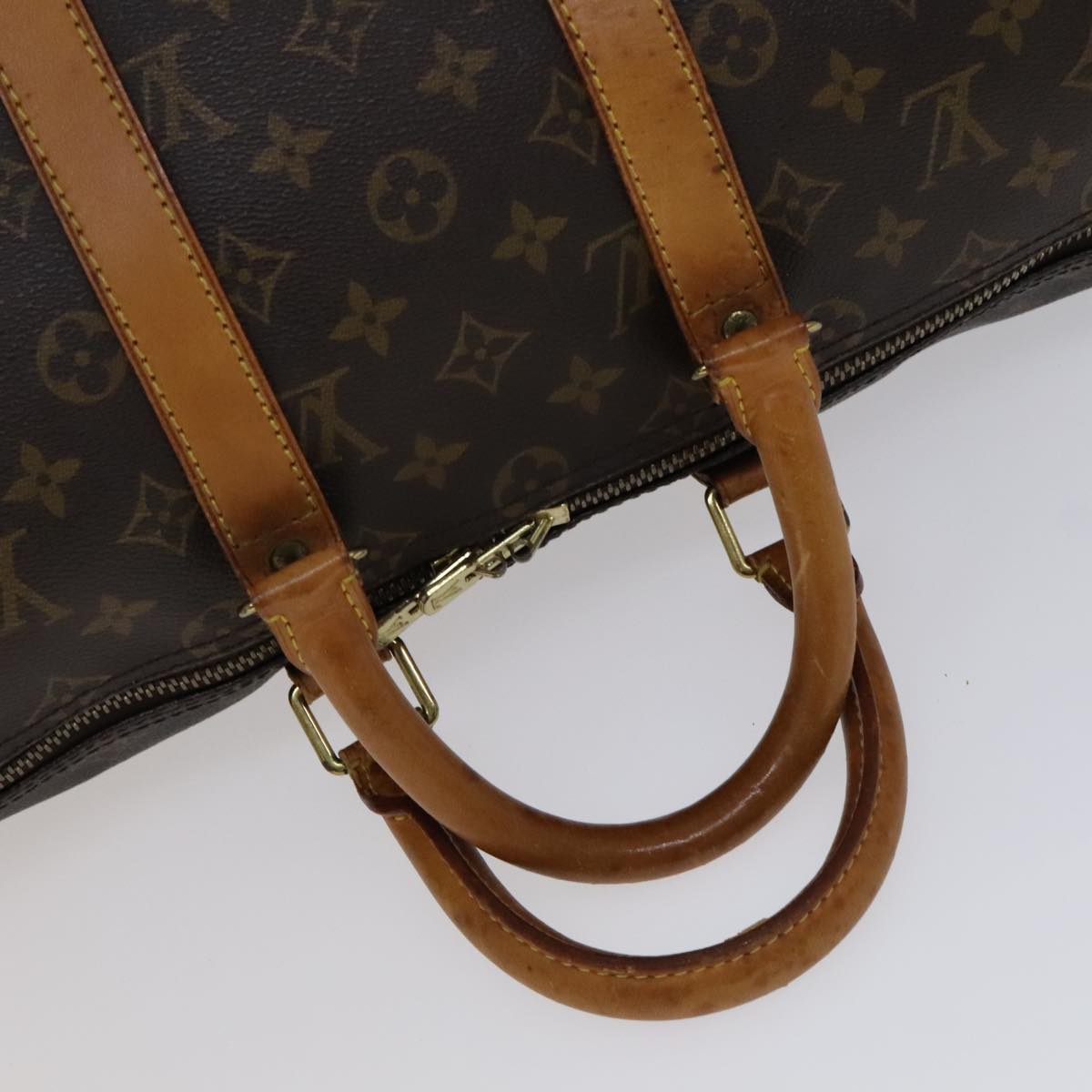 Louis Vuitton Keepall 45 Brown Canvas Travel Bag (Pre-Owned)