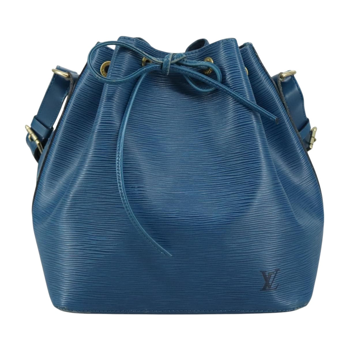 Louis Vuitton Noé Blue Leather Shoulder Bag (Pre-Owned)