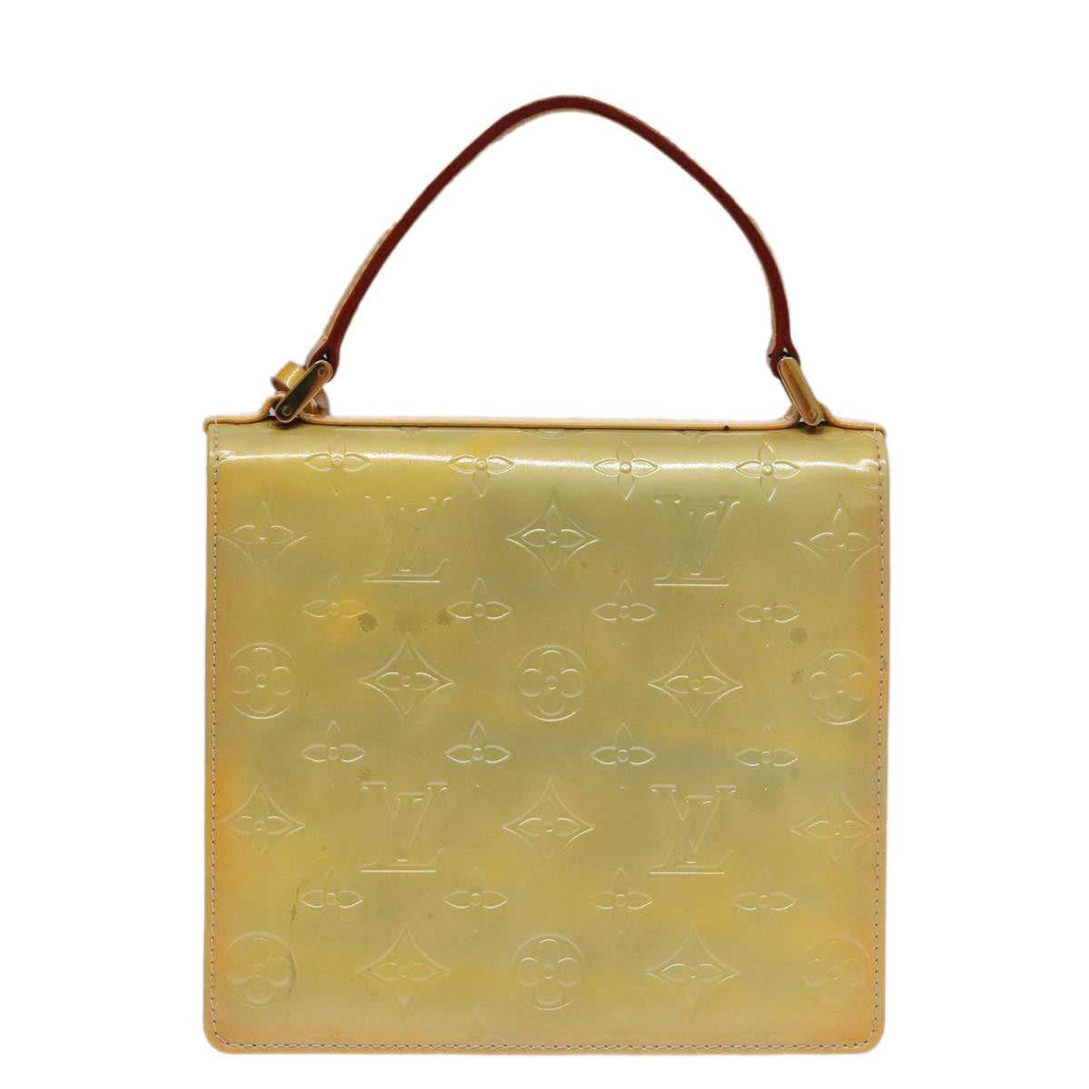 Louis Vuitton Spring Street Yellow Patent Leather Handbag (Pre-Owned)