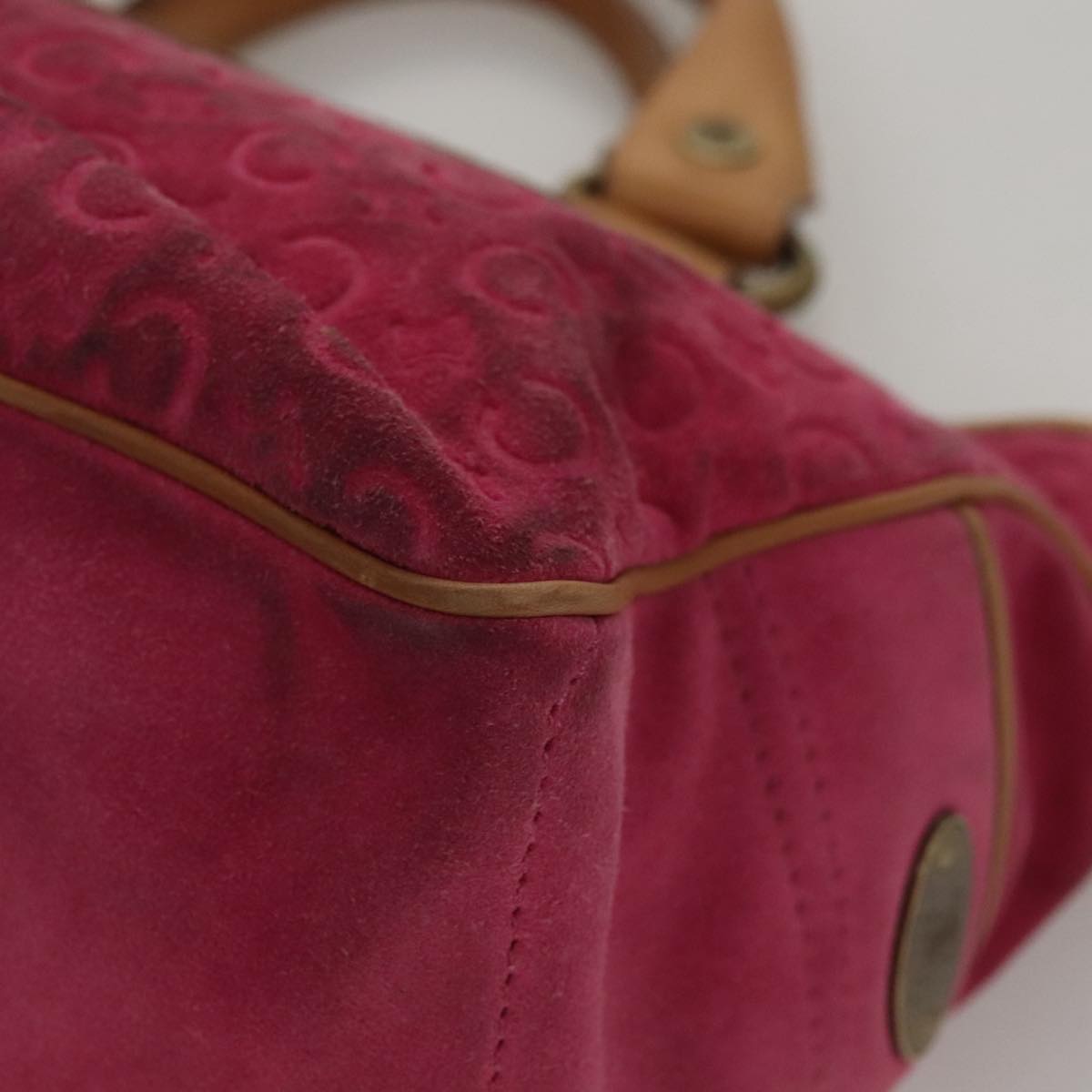 Céline Boogie Pink Canvas Handbag (Pre-Owned)