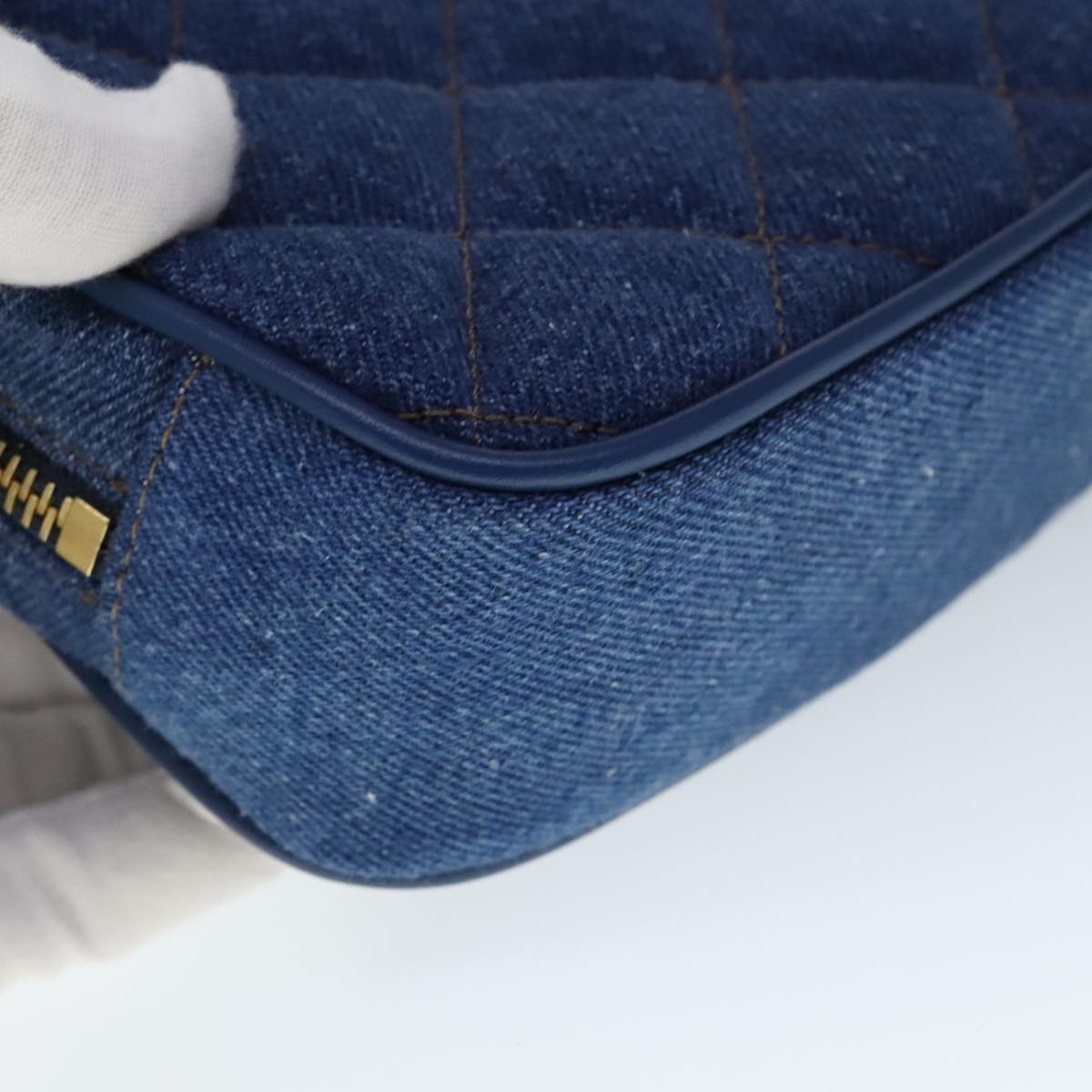Versace Blue Denim - Jeans Shoulder Bag (Pre-Owned)
