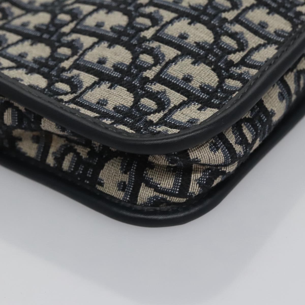 Dior Trotter Navy Canvas Clutch Bag (Pre-Owned)