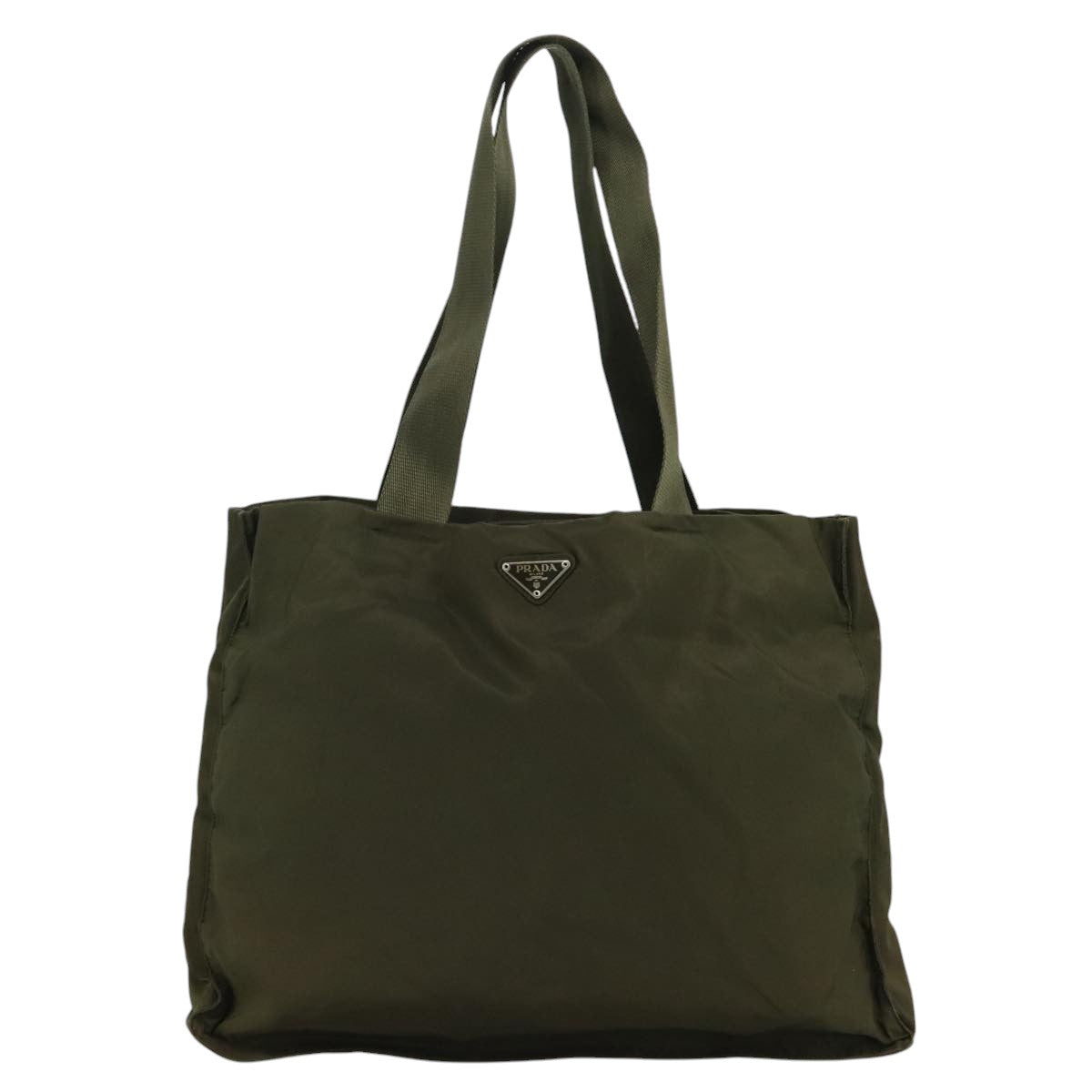 Prada Re-Nylon Khaki Synthetic Tote Bag (Pre-Owned)