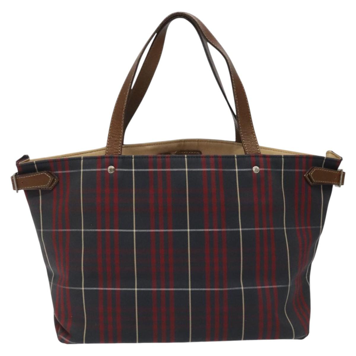 Burberry Nova Check Red Canvas Tote Bag (Pre-Owned)