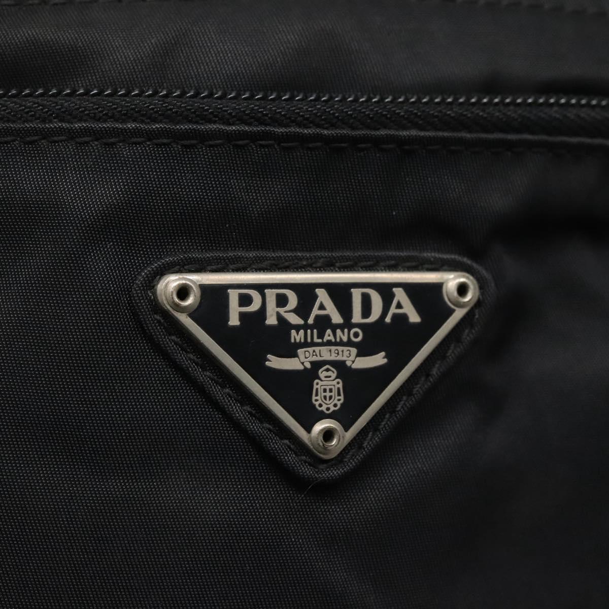 Prada Tessuto Black Synthetic Shoulder Bag (Pre-Owned)