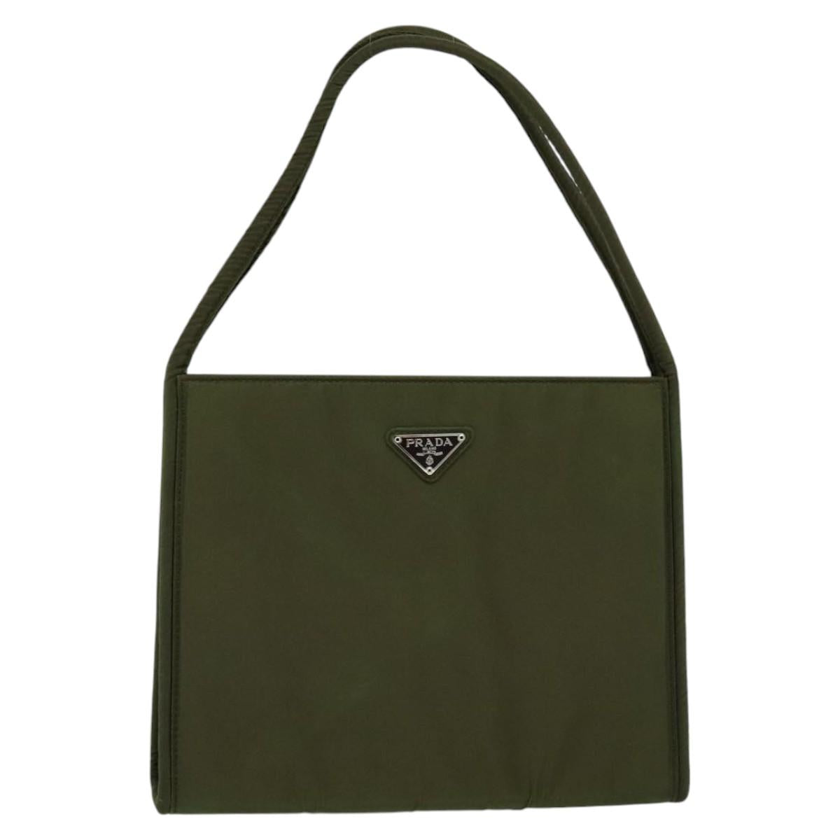 Prada Vitello Khaki Synthetic Handbag (Pre-Owned)