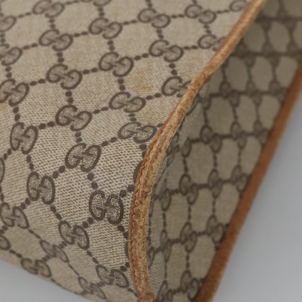 Gucci Cabas Beige Canvas Tote Bag (Pre-Owned)