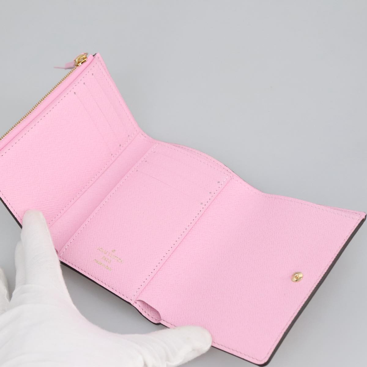 Louis Vuitton Portefeuille Victorine Brown Canvas Wallet (Pre-Owned)