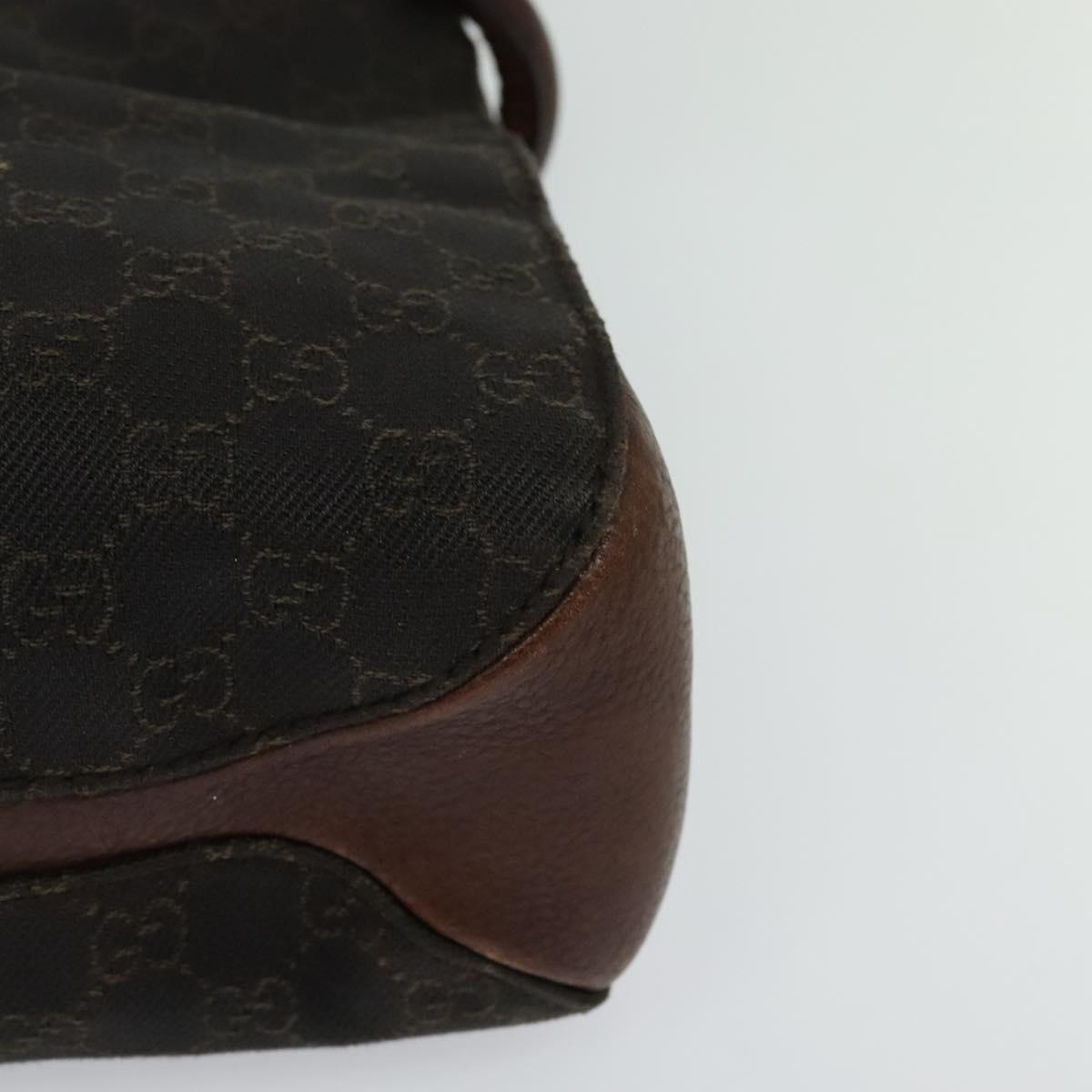 Gucci Horsebit Brown Canvas Tote Bag (Pre-Owned)