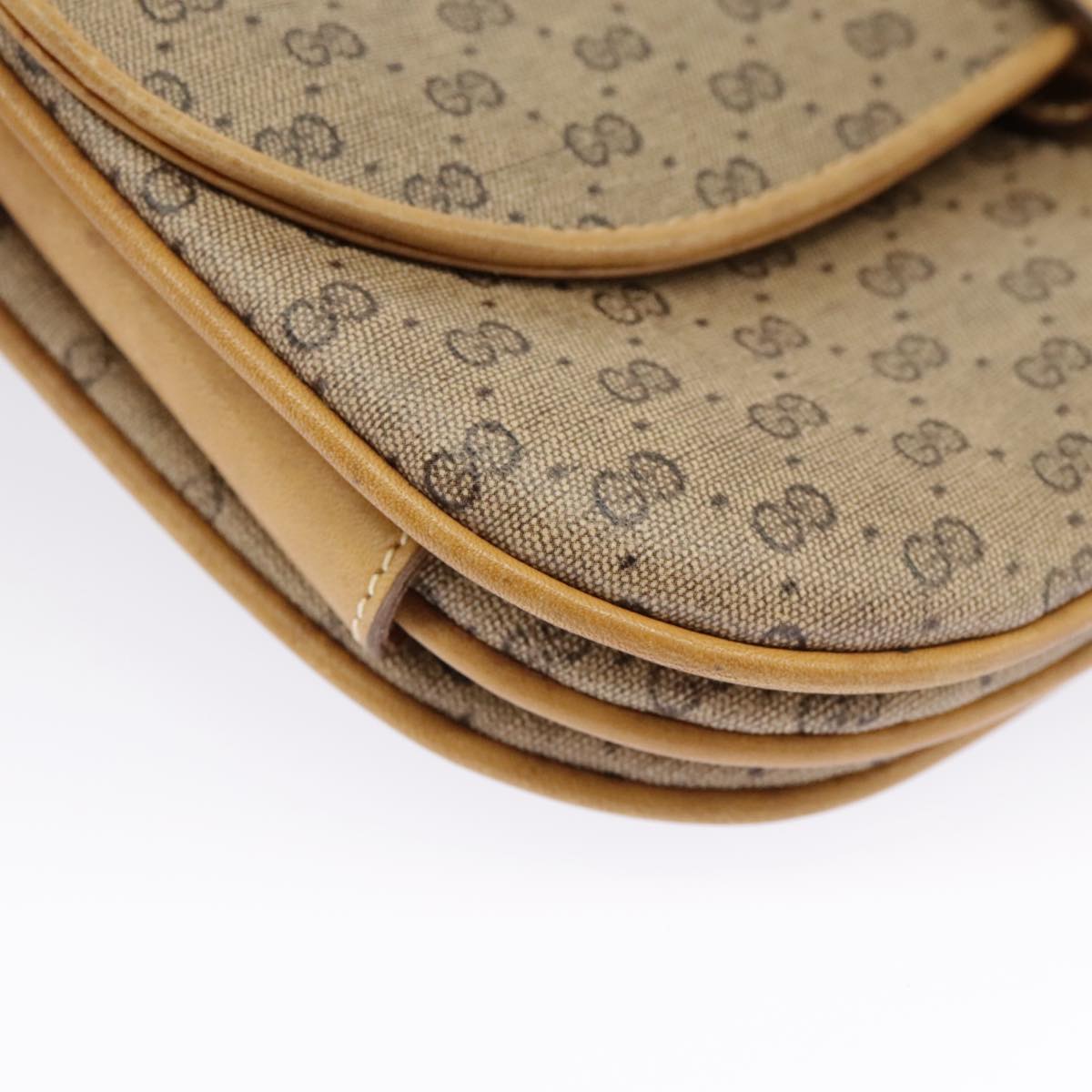 Gucci Micro Small Gg Canvas Beige Canvas Shoulder Bag (Pre-Owned)