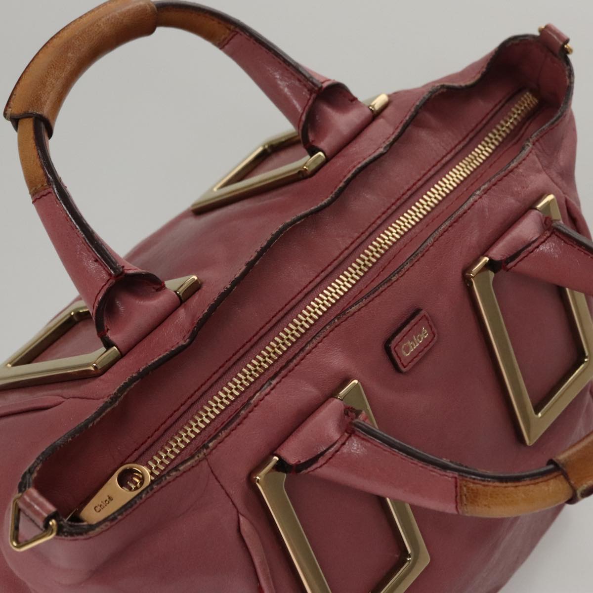 Chloé Ethel Pink Leather Handbag (Pre-Owned)