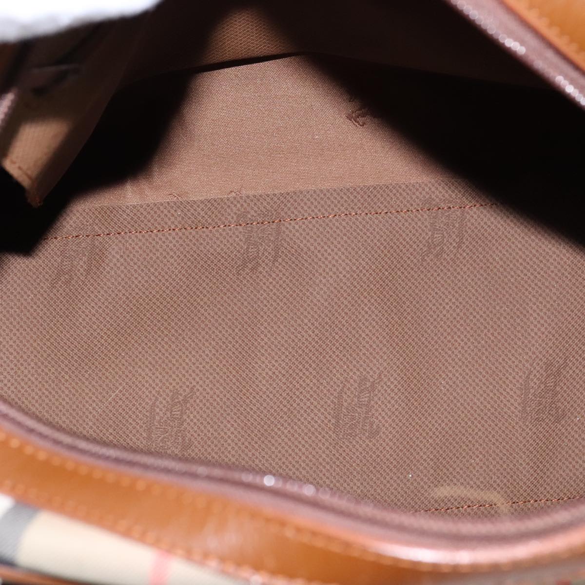 Burberry Haymarket Beige Canvas Handbag (Pre-Owned)