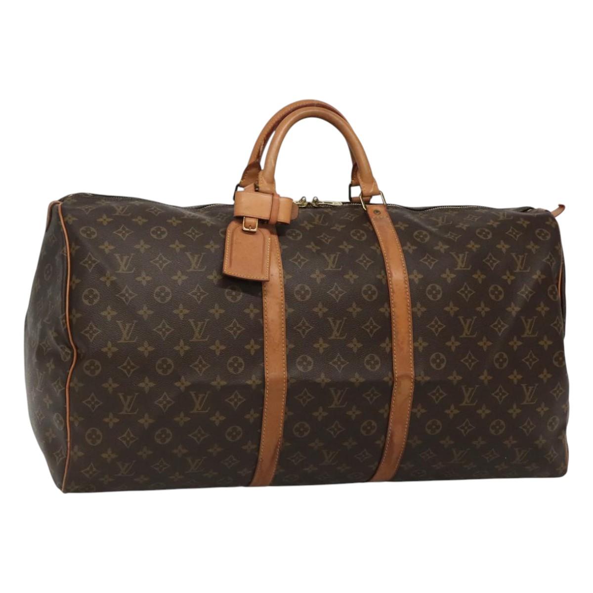 Louis Vuitton Keepall 60 Brown Canvas Travel Bag (Pre-Owned)