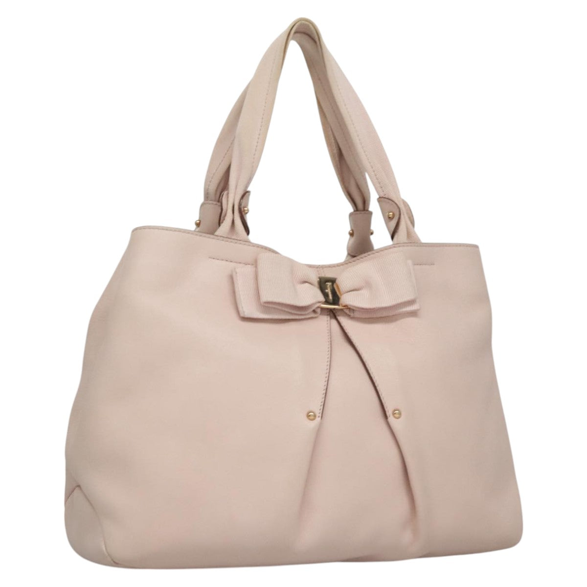 Salvatore Ferragamo Vara Pink Leather Shoulder Bag (Pre-Owned)