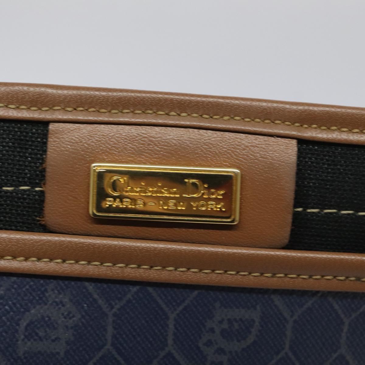 Dior Honeycomb Navy Canvas Clutch Bag (Pre-Owned)