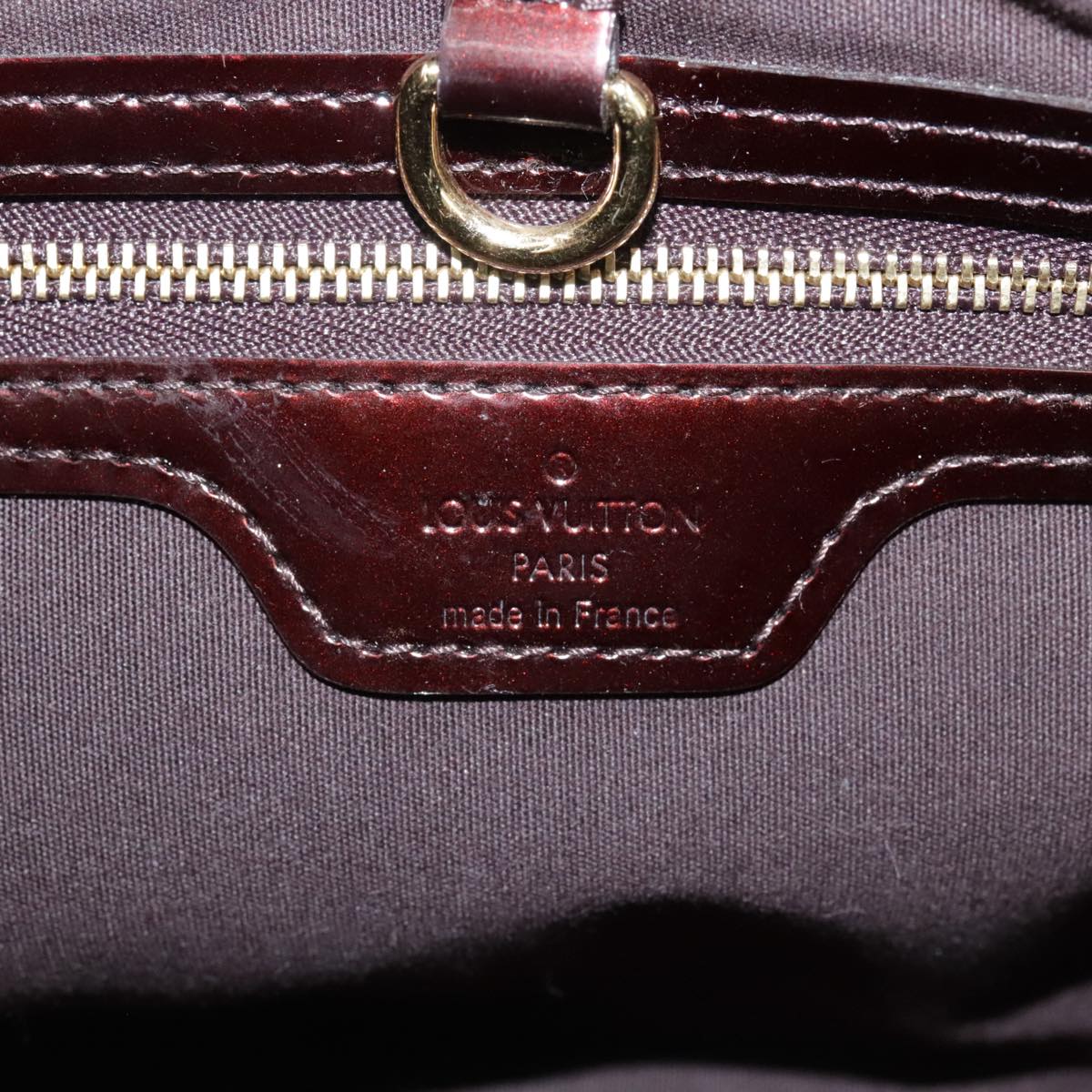 Louis Vuitton Wilshire Burgundy Patent Leather Handbag (Pre-Owned)