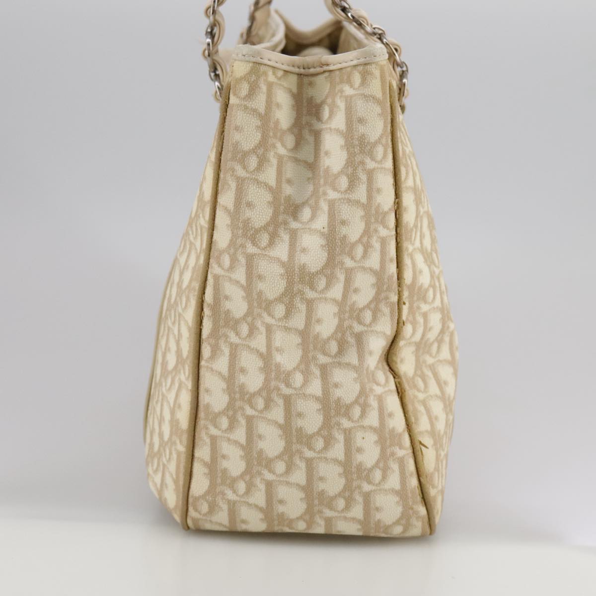 Dior Romantique Beige Canvas Shoulder Bag (Pre-Owned)