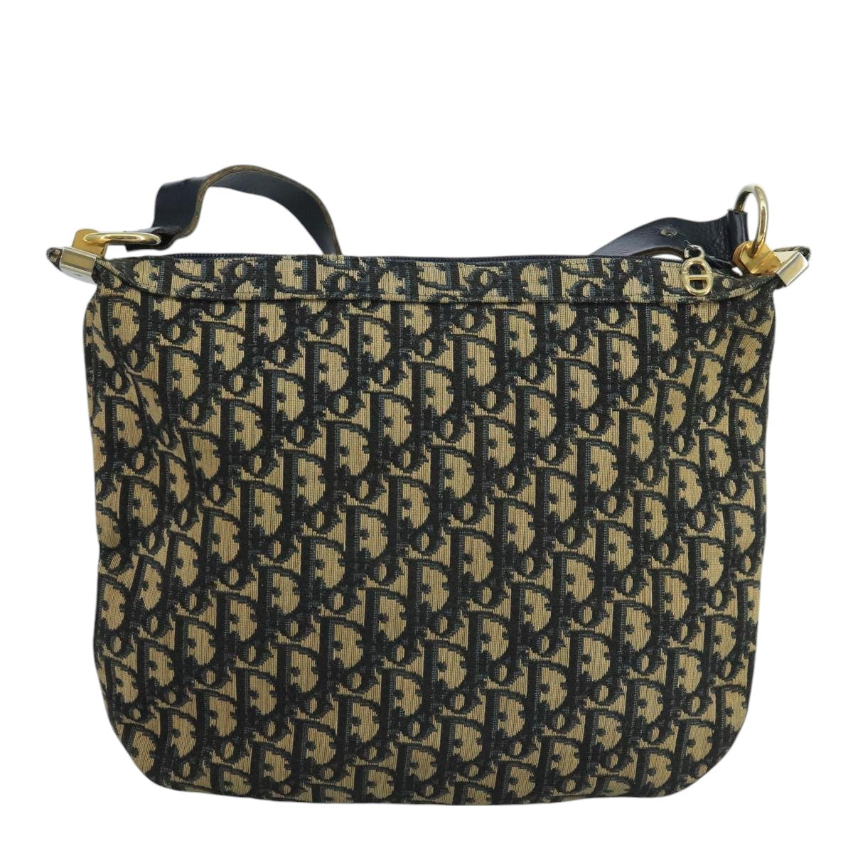 Dior Trotter Navy Canvas Shoulder Bag (Pre-Owned)