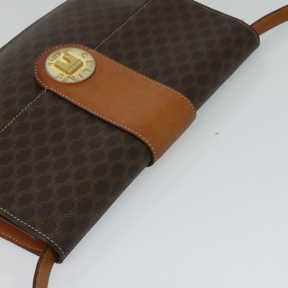 Céline Macadam Brown Canvas Shoulder Bag (Pre-Owned)