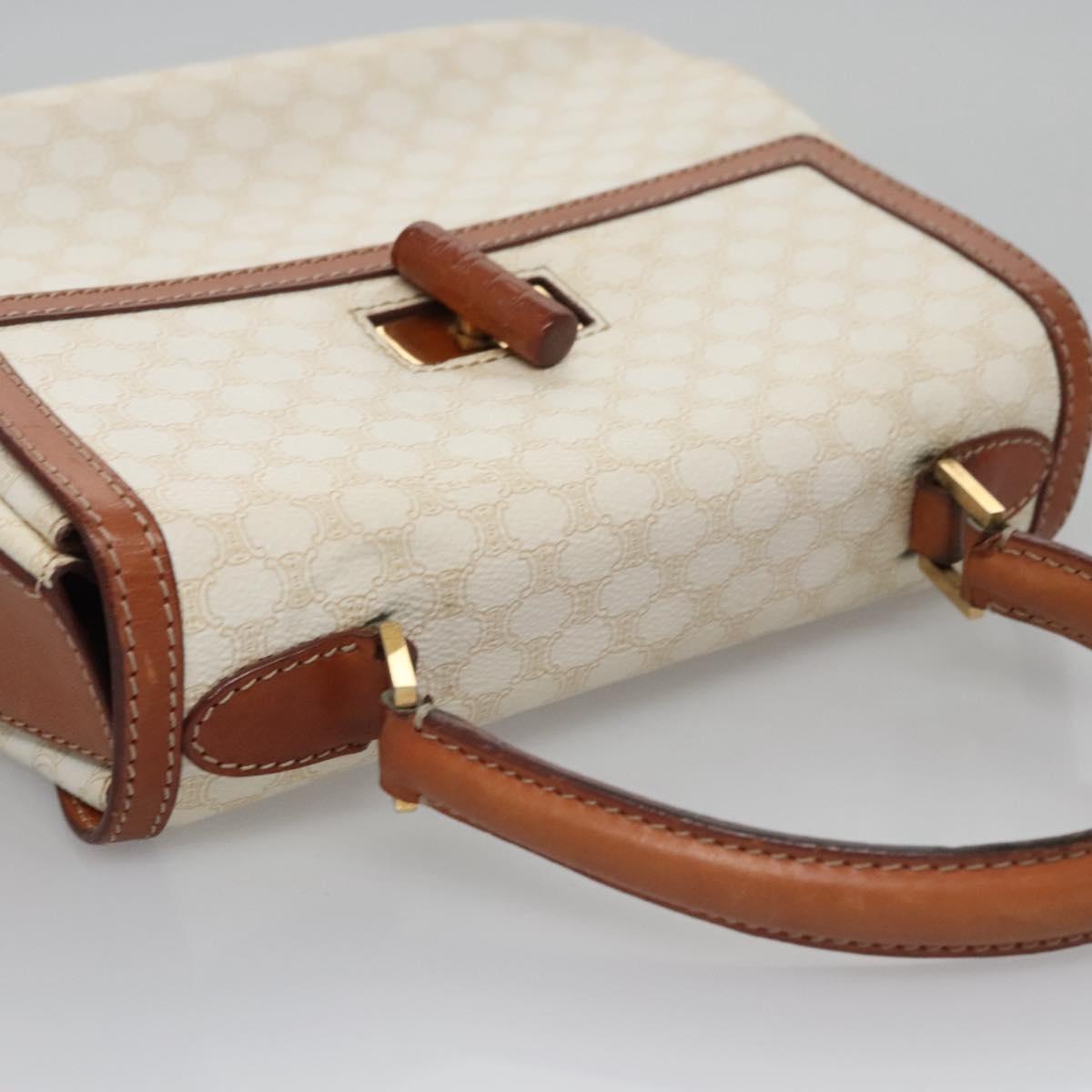 Céline Macadam White Canvas Handbag (Pre-Owned)
