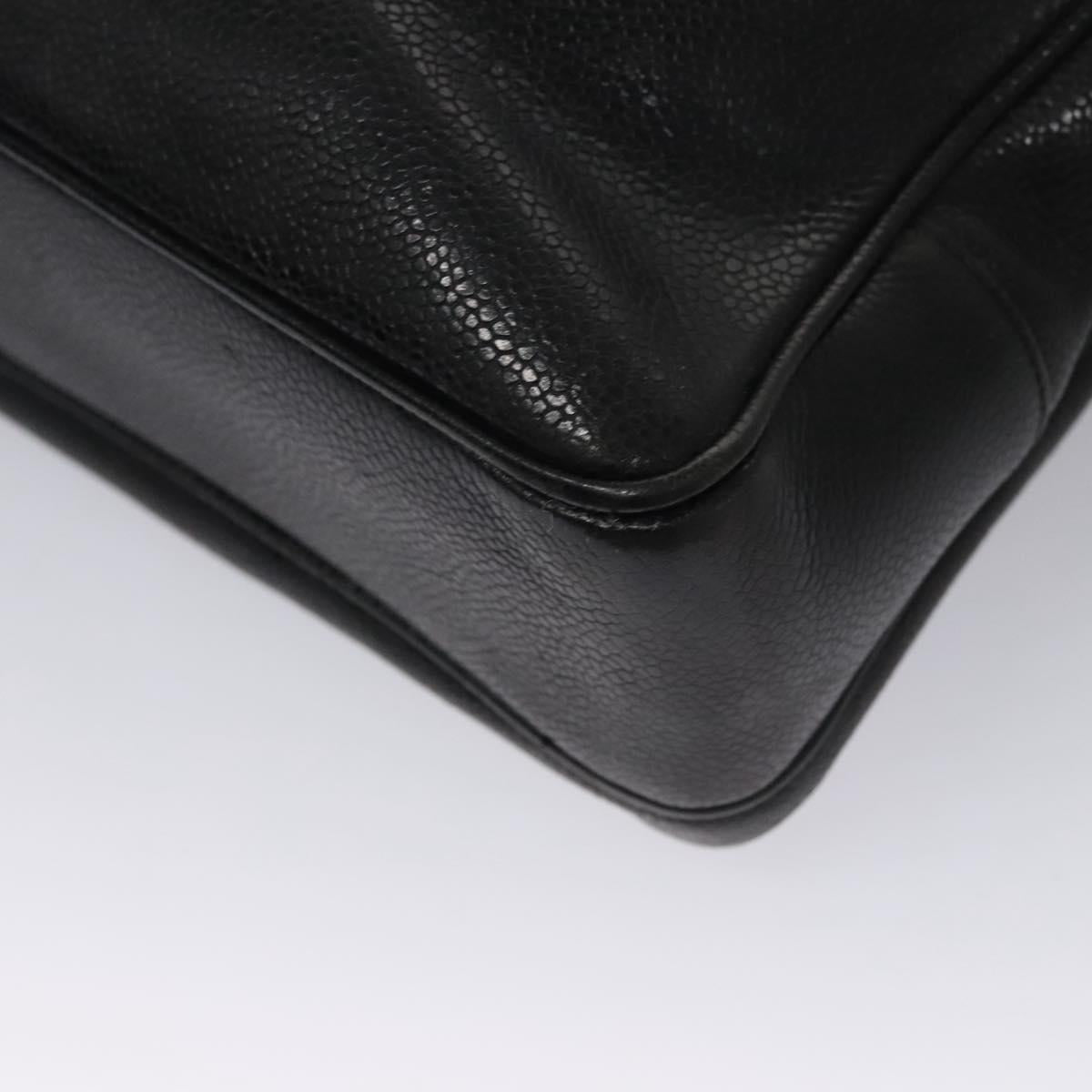 Chanel Cc Totebag Black Leather Tote Bag (Pre-Owned)