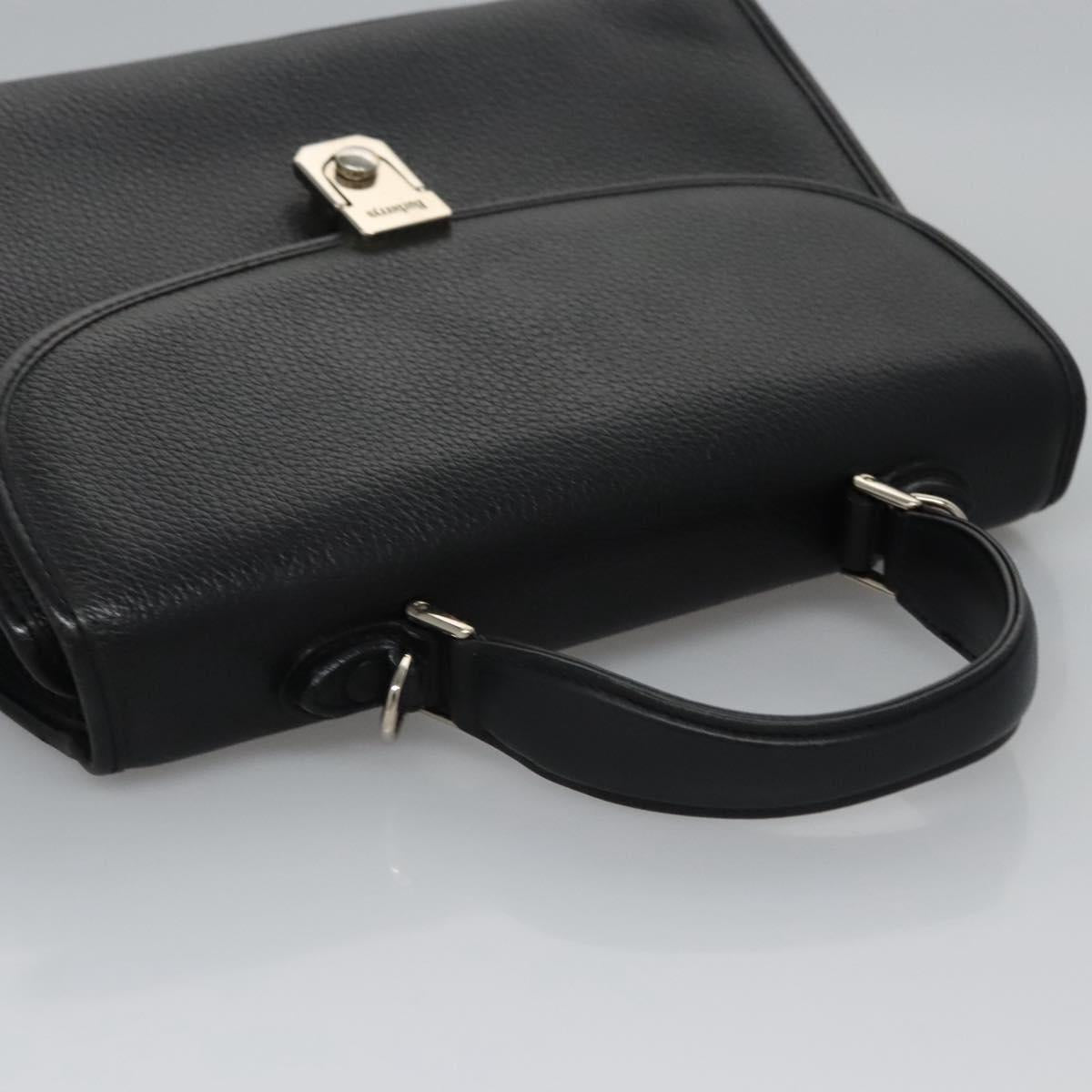 Burberry Black Leather Handbag (Pre-Owned)