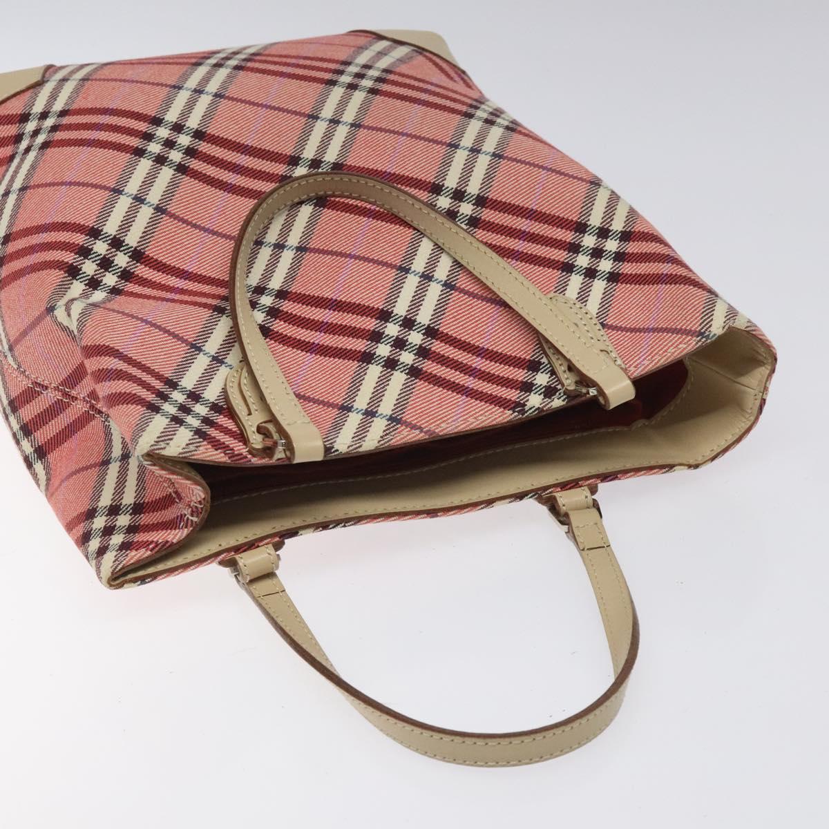 Burberry Nova Check Pink Canvas Tote Bag (Pre-Owned)