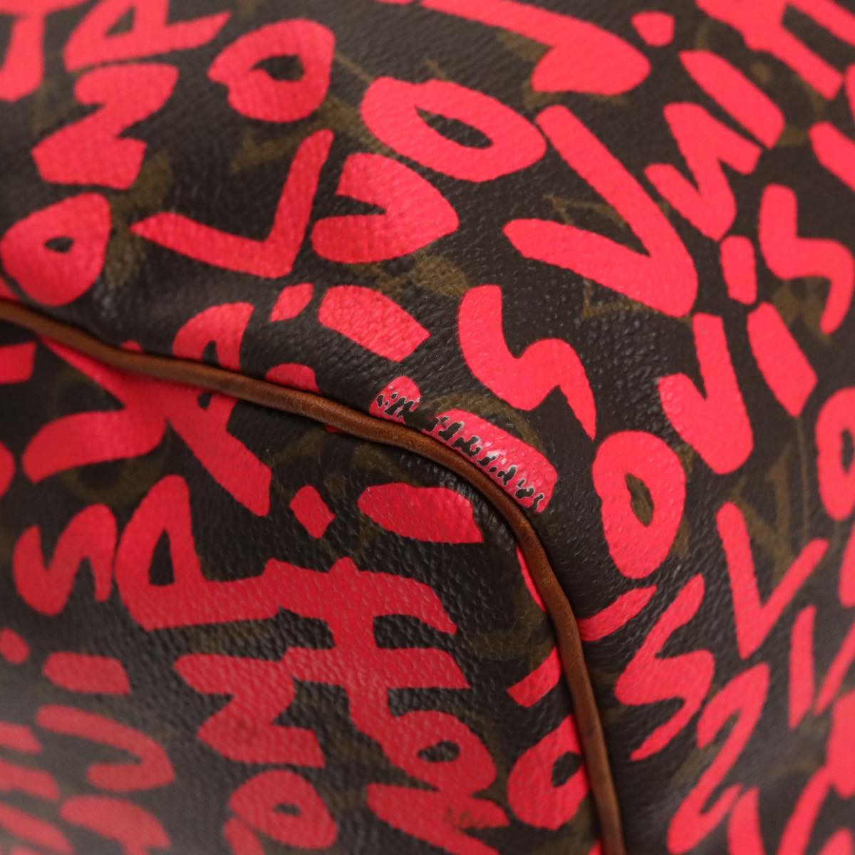 Louis Vuitton Speedy 30 Red Canvas Handbag (Pre-Owned)