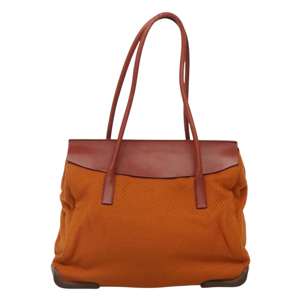 Prada Orange Cotton Tote Bag (Pre-Owned)