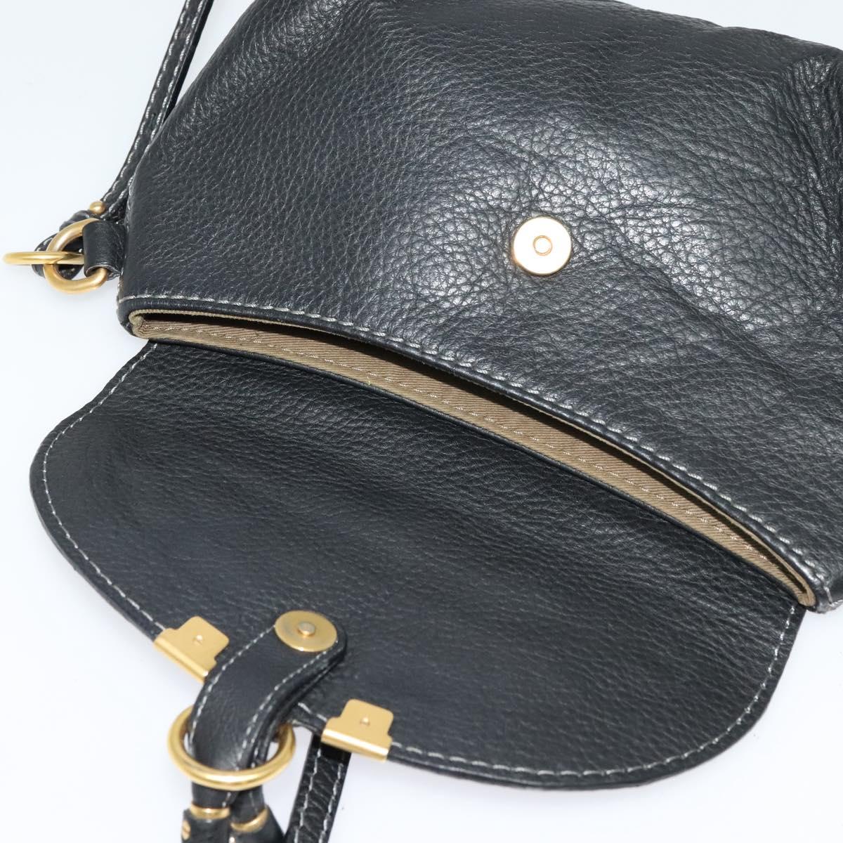 Chloé Marcie Black Leather Shoulder Bag (Pre-Owned)