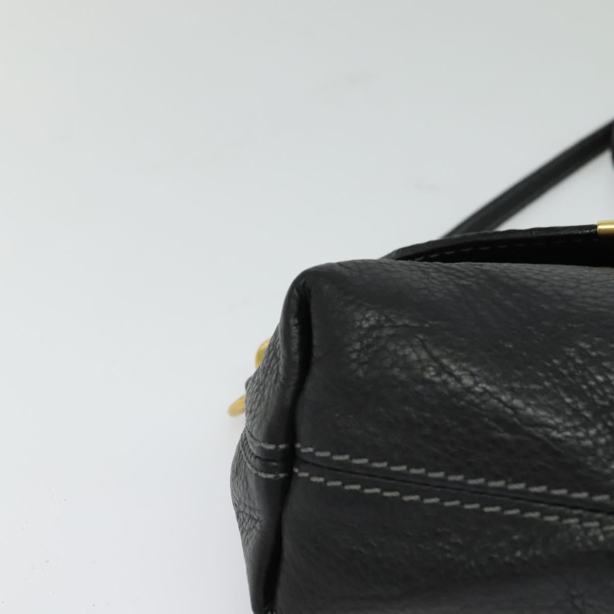 Chloé Marcie Black Leather Shoulder Bag (Pre-Owned)