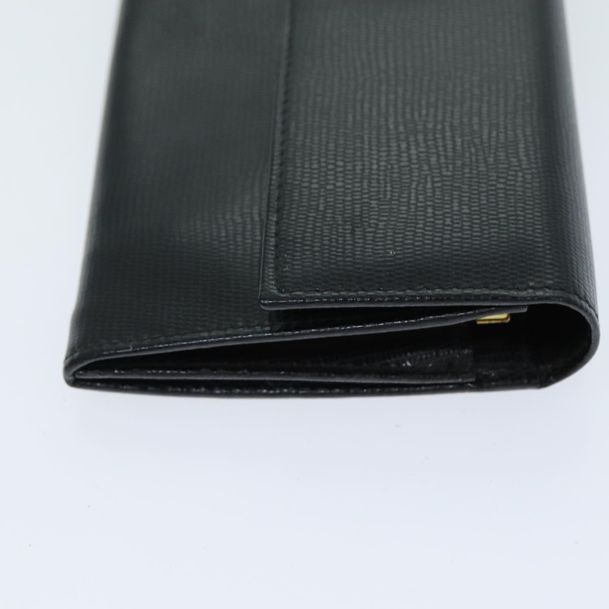 Céline Logo Du Cercle Black Leather Wallet (Pre-Owned)
