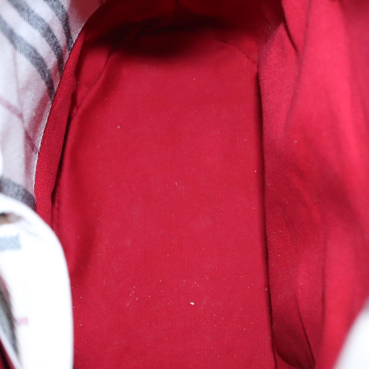 Burberry Nova Check Red Canvas Handbag (Pre-Owned)