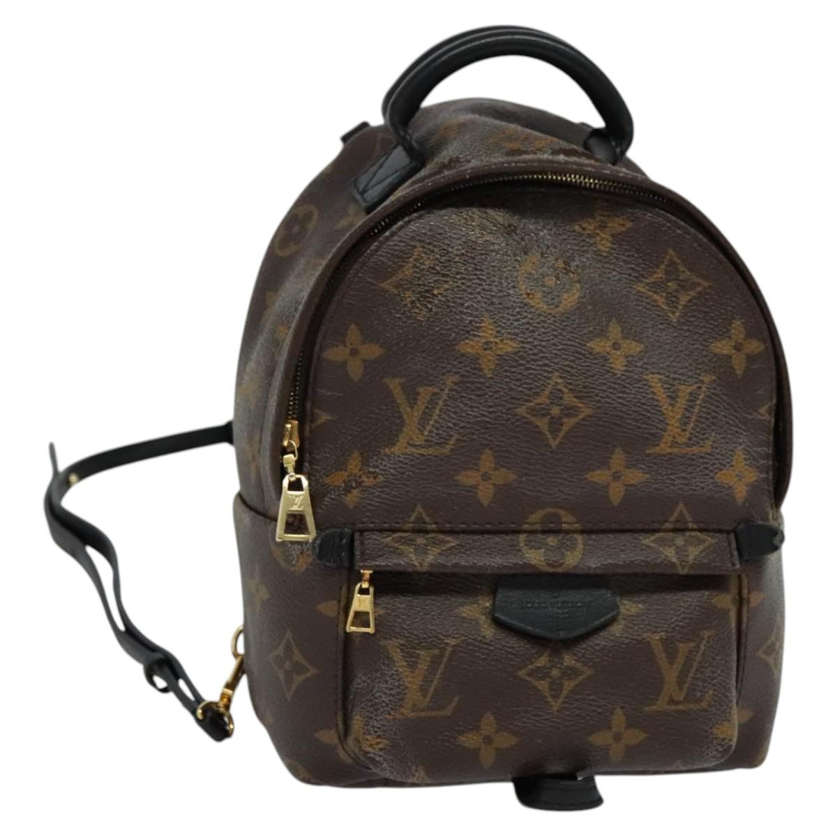 Louis Vuitton Palm Springs Mini Brown Canvas Backpack Bag (Pre-Owned)