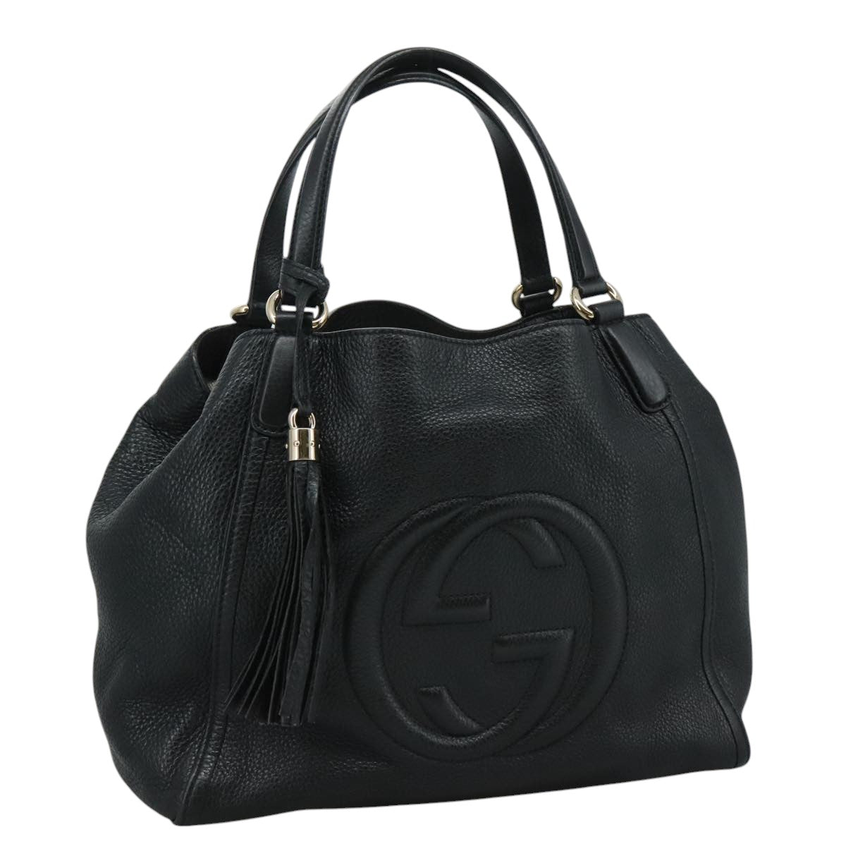 Gucci Soho Black Leather Handbag (Pre-Owned)
