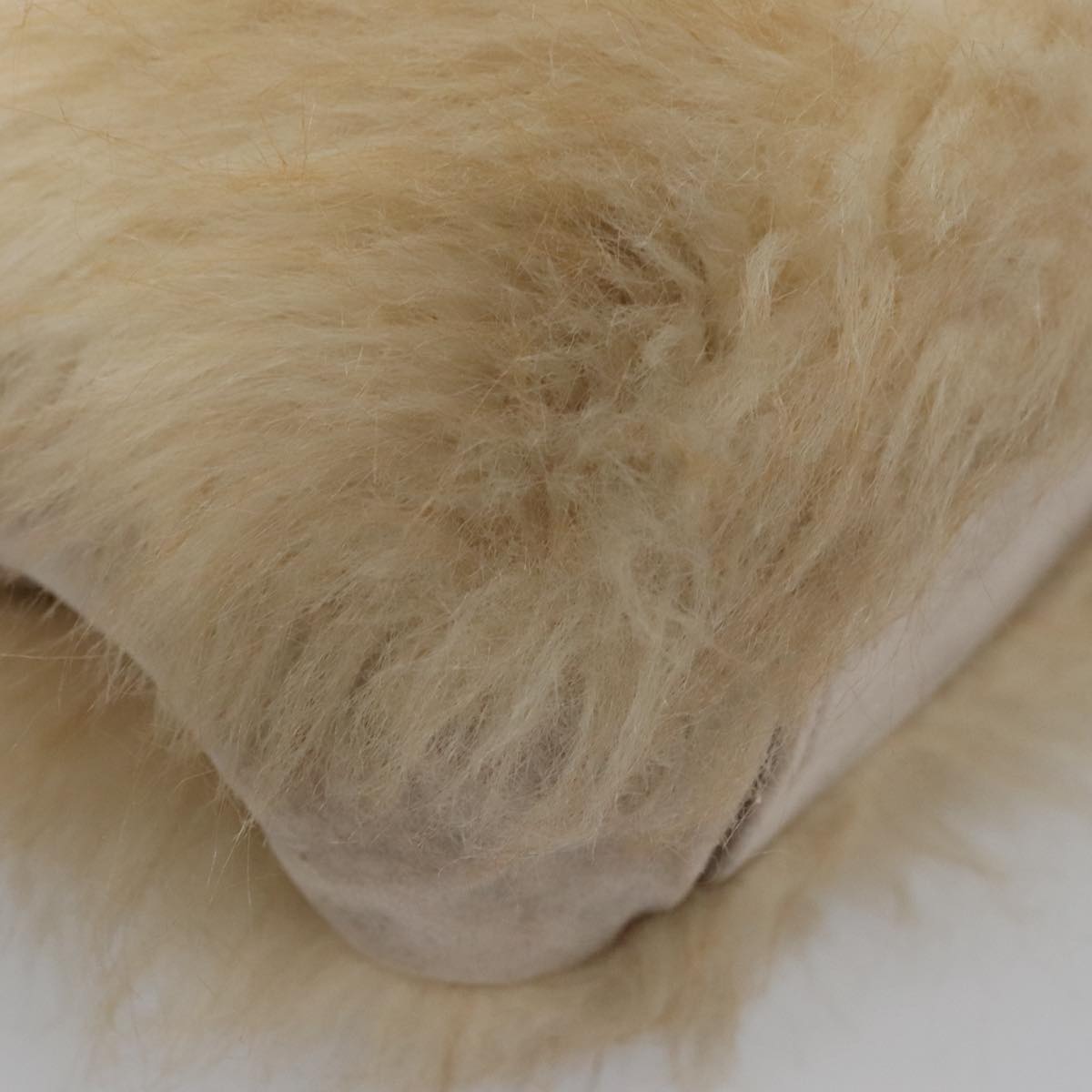 Burberry Blue Label Beige Faux Fur Handbag (Pre-Owned)